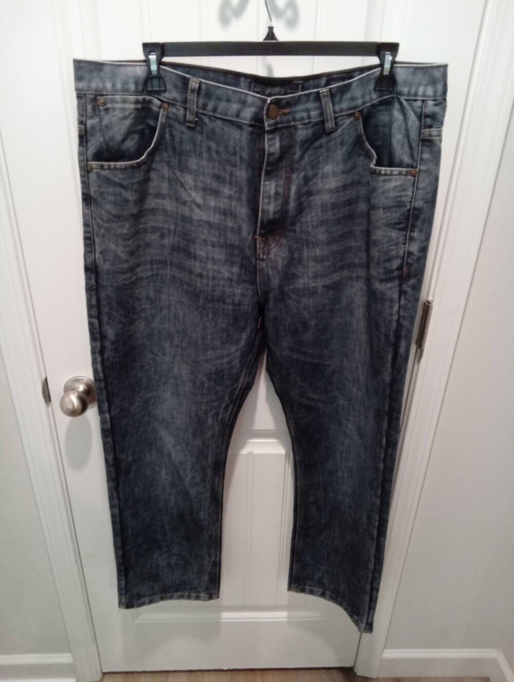 pd&c Men's Big & Tall Straight Fit 44x30 Dark Stone Washed  Straight Leg